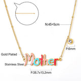 New Fashion Mother Colorful Letter Necklace