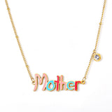 New Fashion Mother Colorful Letter Necklace