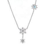 Collier d'accessoires en forme de flocon de neige en acier inoxydable