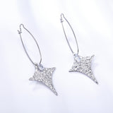 Boucles d'oreilles plaquées or 18 carats en acier inoxydable pour femmes