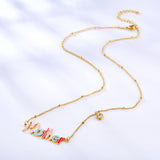 New Fashion Mother Colorful Letter Necklace