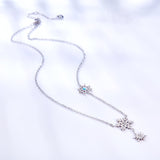 Stainless Steel Snowflake-shaped Accessories Necklace