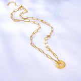 Stainless Steel 18k Gold Plated Annular Accessories Necklace