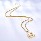 Arch Shape Environmental Protection Pattern Necklace