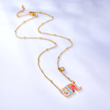 New Fashion GIRL Colorful Letter Necklace