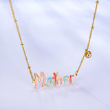 New Fashion Mother Colorful Letter Necklace