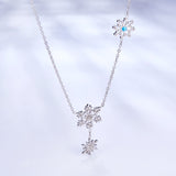 Stainless Steel Snowflake-shaped Accessories Necklace