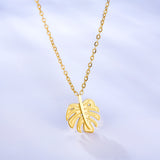 Exquisite 18k Gold Plated Leaf Accessories Necklace