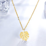 Exquisite 18k Gold Plated Leaf Accessories Necklace