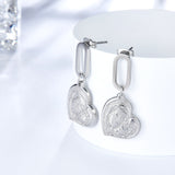 2022 Fashion Stainless Steel Heart-shaped Motherly Love Design Earrings