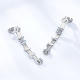 Fashion SMILE Letters With Chain Stud Earrings