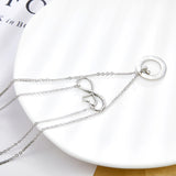 Circle Accessories With Double Bead + Heart Accessories With Chain Double Chain