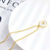 Butterfly-shaped Round Accessory With White Shell Necklace