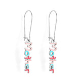 Pendientes De Colores Mezclados Con Letras De Moda