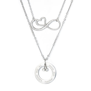 Circle Accessories With Double Bead + Heart Accessories With Chain Double Chain