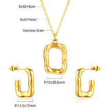 Fashion Square Hollow Special-shaped Jewelry Set