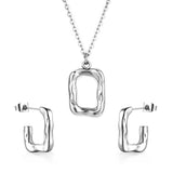 Fashion Square Hollow Special-shaped Jewelry Set