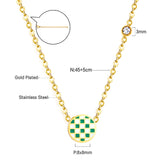 Round Mixed Color Accessories With Diamond Necklace