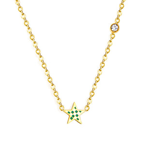 Accessoires étoiles de couleurs mélangées avec collier de diamants