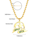 Fashion MUST WIN Football Accessories Necklace