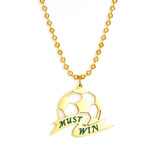 Fashion MUST WIN Football Accessories Necklace