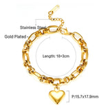 Fashion Stainless Steel Heart-shaped Accessories Bracelet