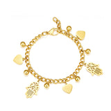 3 Heart-shaped Accessories + 2 Accessories + 6 Steel Balls Bracelet