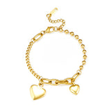 Stainless Steel Size Heart-shaped Accessories Bracelet