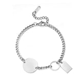 Bracelet d'accessoires à motif rond + cercle + trou