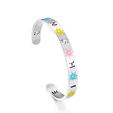 2022 Fashion Stainless Steel Mixed Color Sun Hard Bracelet