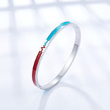 2022 Fashion Stainless Steel Mixed Color Electrocardiogram(ECG) Hard Bracelet