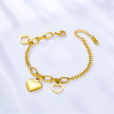 Heart-Shaped Accessory + 2 Heart-Shaped Hollow Accessories Bracelet