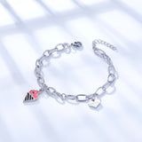 Cone Ice Cream Mixed Color + Heart-shaped Accessories Bracelet