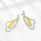 Boucles d'oreilles de couleur mélangée de cercle de taille de forme étrange de mode