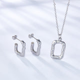 Fashion Square Hollow Special-shaped Jewelry Set