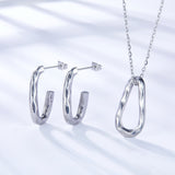 Fashion Oval Hollow Special-shaped Jewelry Set