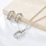 Fashion Square Hollow Special-shaped Jewelry Set