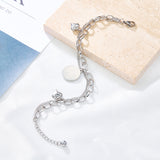 Round +2 Heart-shaped Accessories Double Bracelet