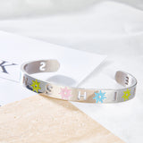 2022 Fashion Stainless Steel Mixed Color Sun Hard Bracelet