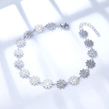 Stainless Steel 16 Small Daisy Anklet