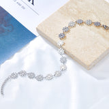 Stainless Steel 16 Small Daisy Anklet