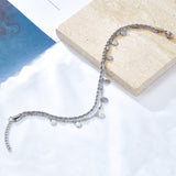 8 Round Accessories + Chain Double Chain Anklet