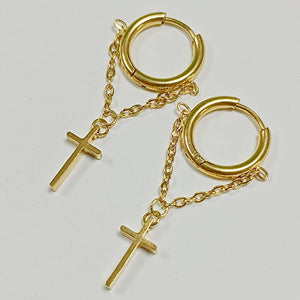 New Stainless Steel 18K Gold-plated Earrings For Women