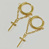 New Stainless Steel 18K Gold-plated Earrings For Women