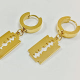 New Fashion 18K Gold-plated Rectangular Hollow Jewelry Earrings