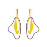 Boucles d'oreilles géométriques pour femmes, pendentifs en acier acrylique, Design de marque, bijoux d'été Boho pour vacances à la plage