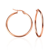 Gold Color Stainless Steel Hoop Earrings For Women Men Big/Small Circle Round Ear Jewelry Bijoux Acier Inoxidable