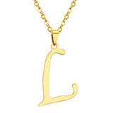 ASON Initial 26 Letters A-Z Gold Color Stainless Steel Modern Chain Choker Pendant Necklaces For Women Fashion Jewelry