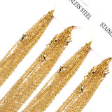 2MM Necklaces For Pendants Bulk Sale 2mm Rolo Cuban Link Chains Necklace Accessories Colliler Stainless  Chains Jewelry