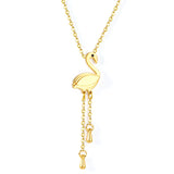 ASON Gold Color Bird Pendant Necklace Stainless Steel Non-Allergic Choker for Women Fashion Jewelry Party Gift Accessory